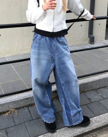 3 BUTTON CARPENTER WIDE DENIM